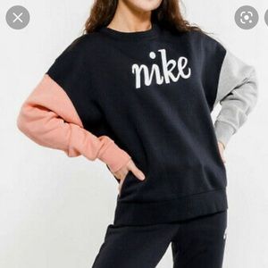 Nike crew neck color block sweatshirt